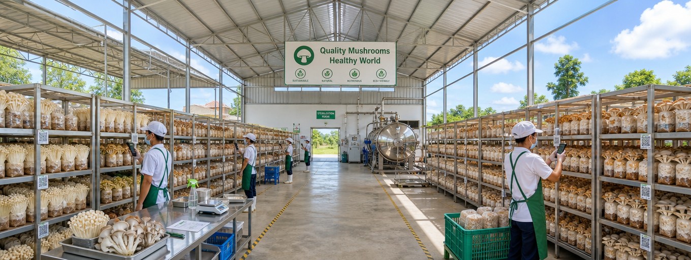 QR Traceability dan Sterilisasi Uap Panaskan Bisnis Jamur