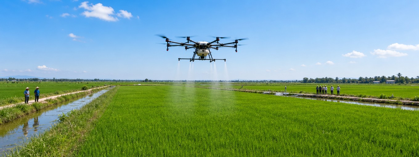 Drone Semprot Otonom Meledak di Sentra Padi Juli 2026