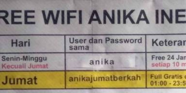Warnet Anika mencanangkan program 